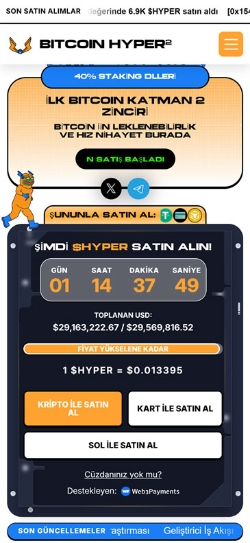 Bitcoin Hyper - en iyi ICO coin projeleri