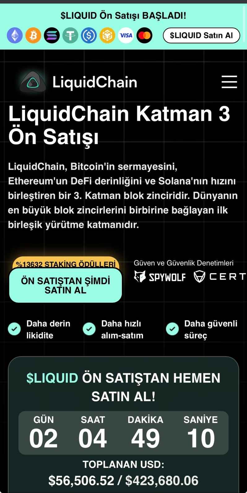 LiquidChain - Layer-3 Likidite Entegrasyonuyla Geleceğin En İyi Coinleri Arasında Öne Çıkan Proje