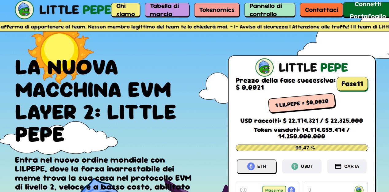 Little Pepe Token - Home Page