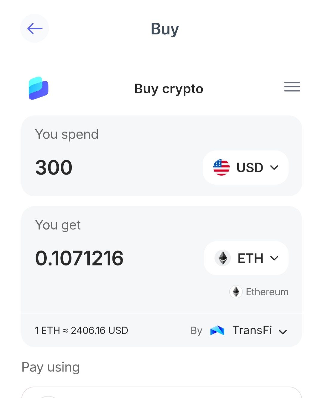 buy on best wallet app with card