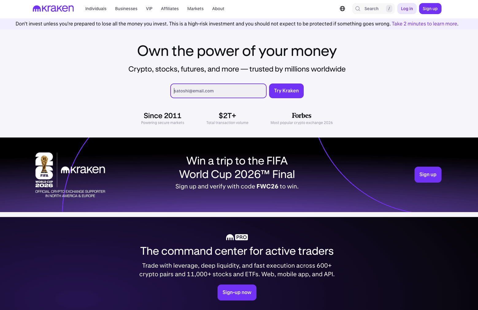Kraken crypto trading