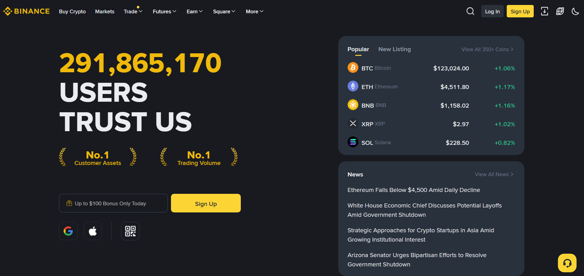Binance crypto exchange